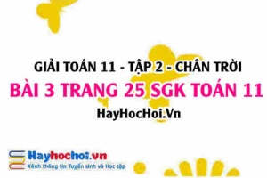 Bài 3 trang 25 Toán 11 tập 2 Chân trời sáng tạo